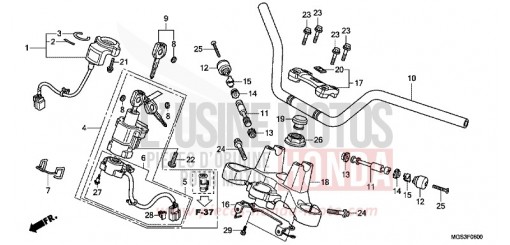 HANDLE PIPE/TOP BRIDGE NC700XAC de 2012